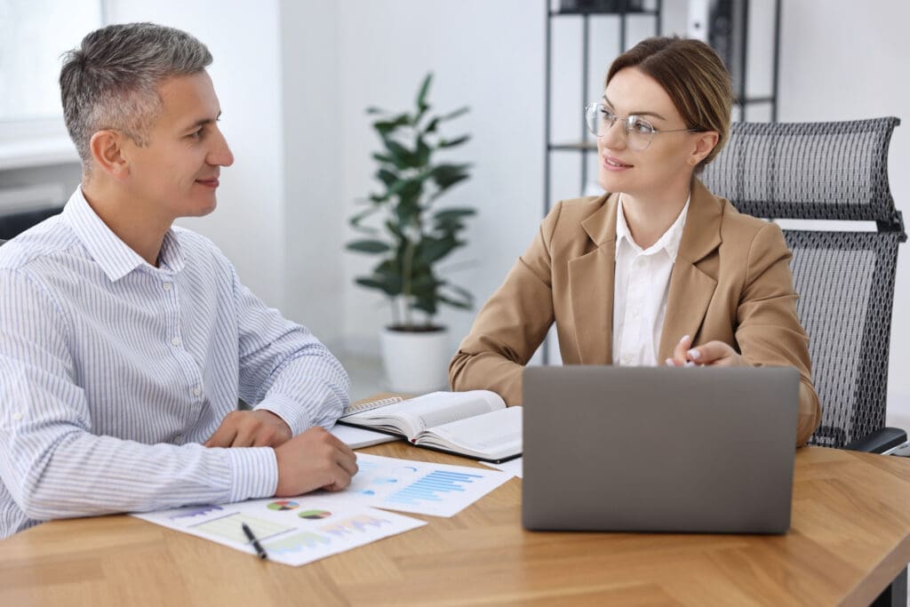 casual tax planning meeting